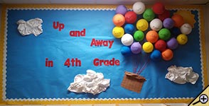 Up and Away bulletin board