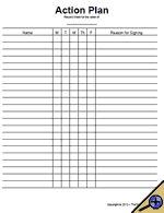 Behavior Action Plan Sheet