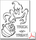 Ghost Pumpkin Coloring Page 2