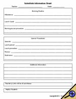 Substitute Information Sheet